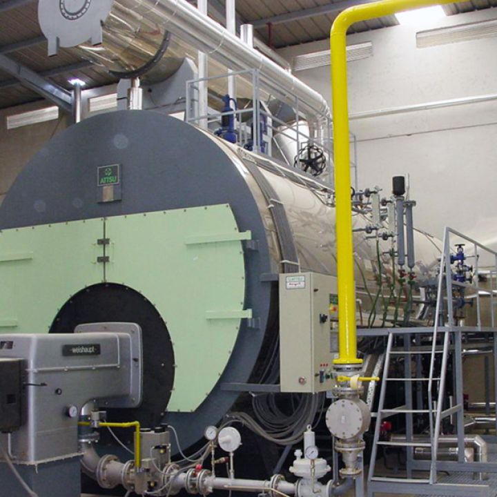 Instalación caldera vapor ATTSU modelo HH-14000 en industria alimentaria